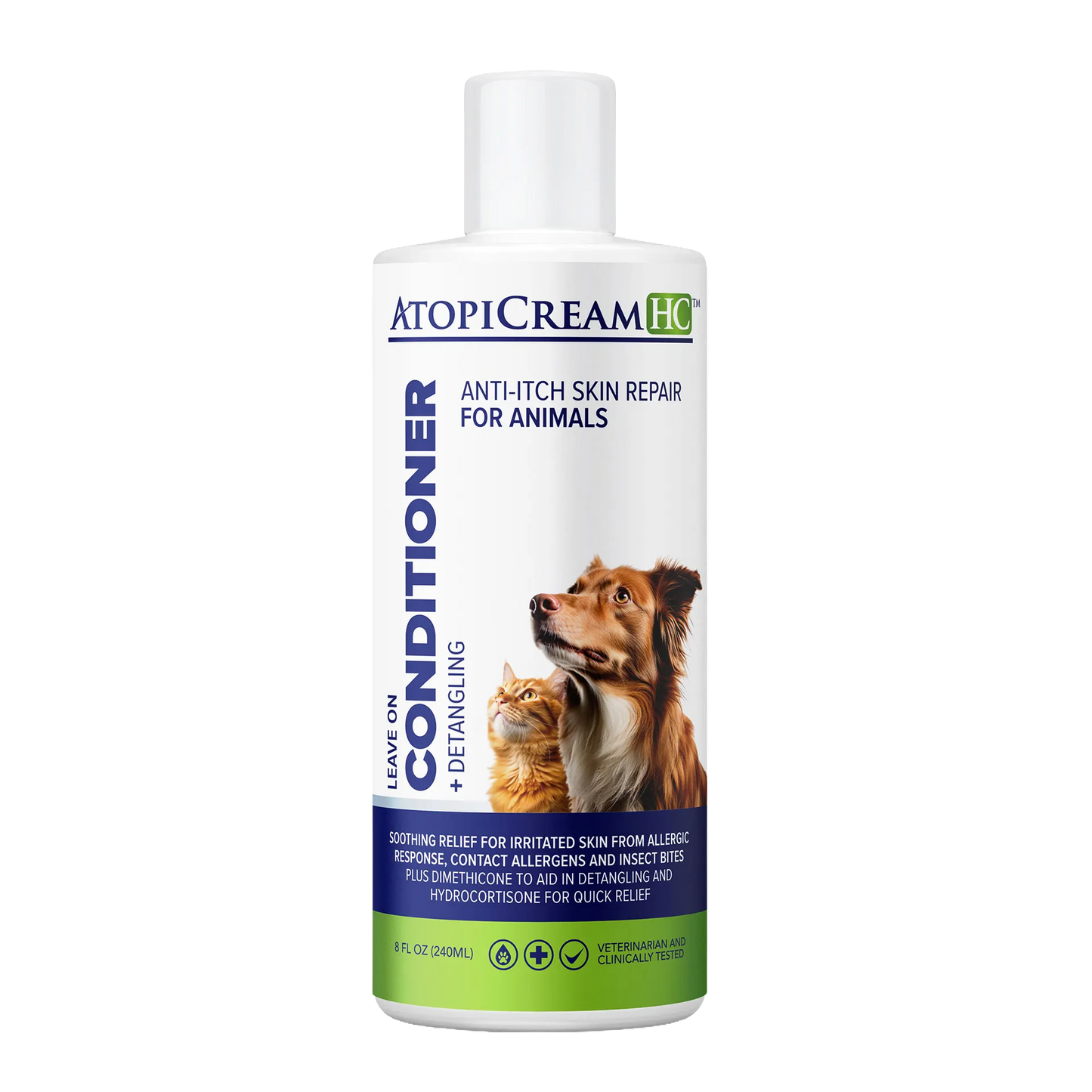 AtopiCream™ HC,"White bottle with flip-top cap and dog and cat label"