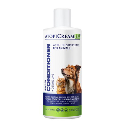 AtopiCream™ HC,"White bottle with flip-top cap and dog and cat label"