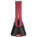 Opal Xtend Vet Edition Cordless Clipper with 40 blade and Two Batteries,"Red cordless clipper in charging dock"