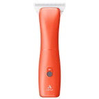 Emerge Clipper Orange with #30W Blade With FREE 8Pc Wide Comb Attachment Bundle by Andis,"Orange clipper with silver blade, front view"