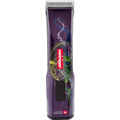 Purple Saphir Cordless Clipper Two Batteries by Heiniger and FREE Blade,"Purple cordless clipper with silver blade"
