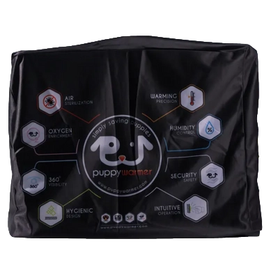 Puppywarmer Bundles,"Black carrying bag with printed front panel"