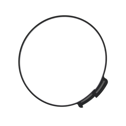 ARS Plastic Clamps,"Black plastic clamp ring with ratcheting fastener"