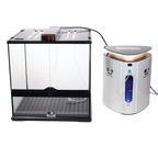 Puppywarmer® Oxygen Concentrator,"Clear chamber connected to white oxygen concentrator unit"