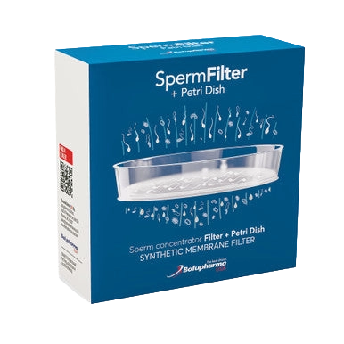 Botu SpermFilter,"Blue product box with clear petri dish illustration"