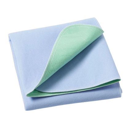 PerforMAX™ Underpad,"Folded blue underpad with green inner layer"
