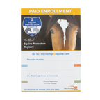 The EQUINEChip™,"Horse registry enrollment card with horse photo"