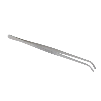 Straw Tweezer, Metal 12""","Metal tweezers with angled tip"