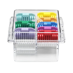 Emerge Clipper Orange with #30W Blade With FREE 8Pc Wide Comb Attachment Bundle by Andis,"Clear storage case with eight colorful clipper comb attachments"
