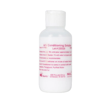 AV Conditioning Solution,"Small white bottle with ribbed screw cap"