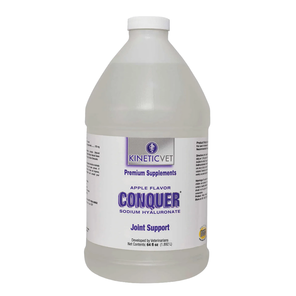Conquer®,"Large white gallon bottle with screw cap and front label"