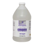 Conquer®,"Large white gallon bottle with screw cap and front label"