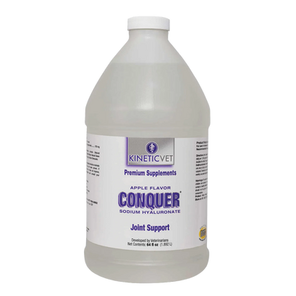 Conquer®,"Large white gallon bottle with screw cap and front label"