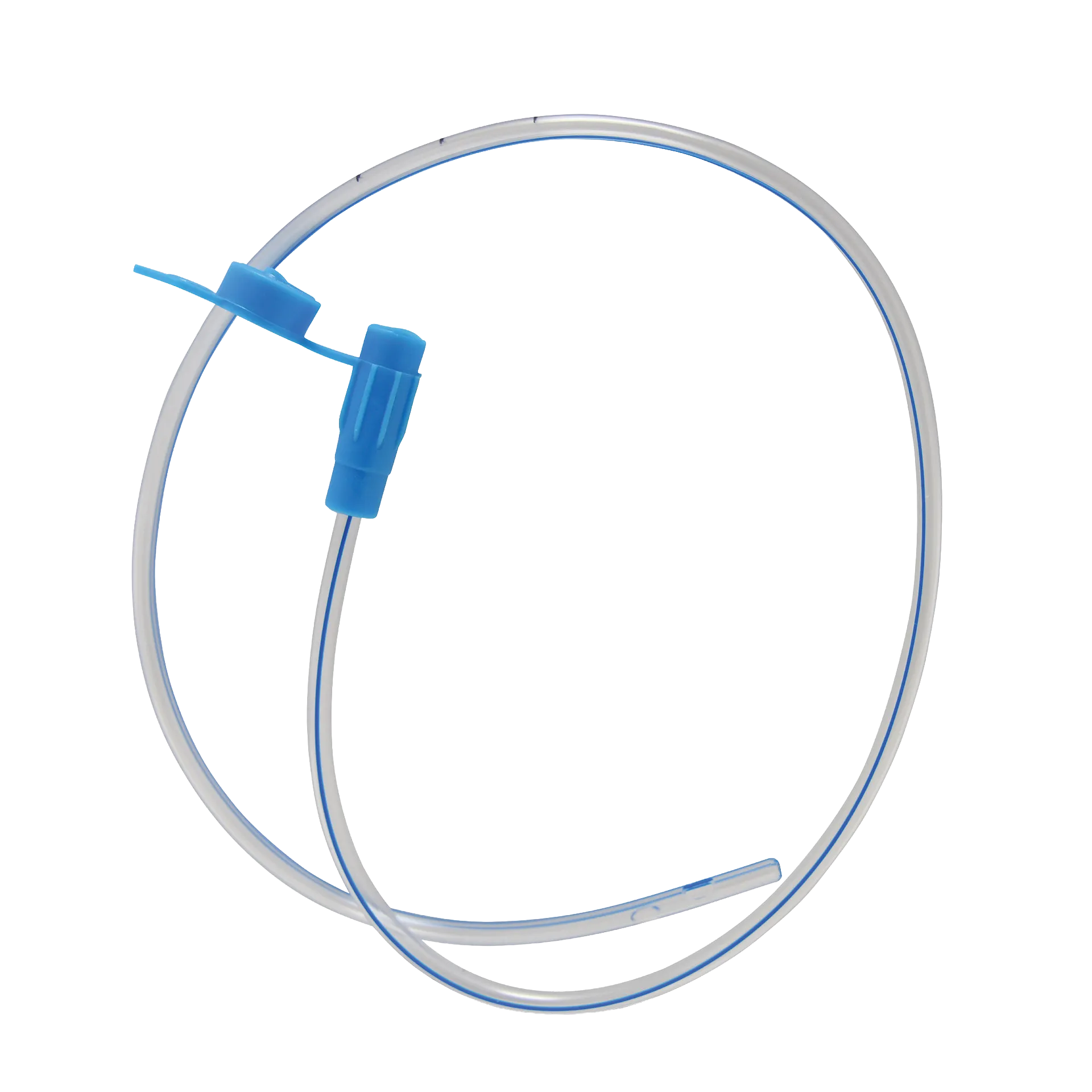 Nasogastric Tube,"Clear tube with blue guide line and blue connector"