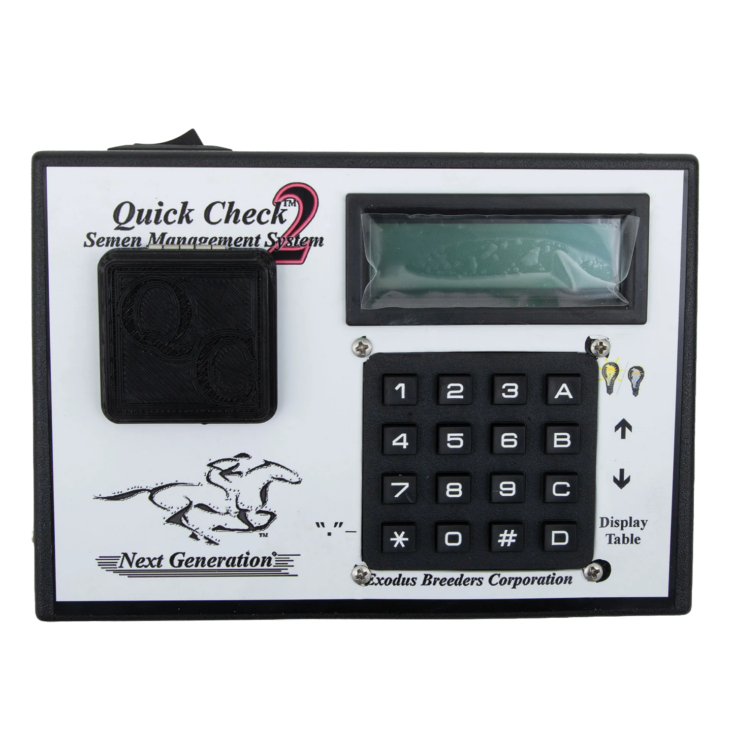 Quick Check Semen Counting System,"Front view of control unit with keypad and display window"