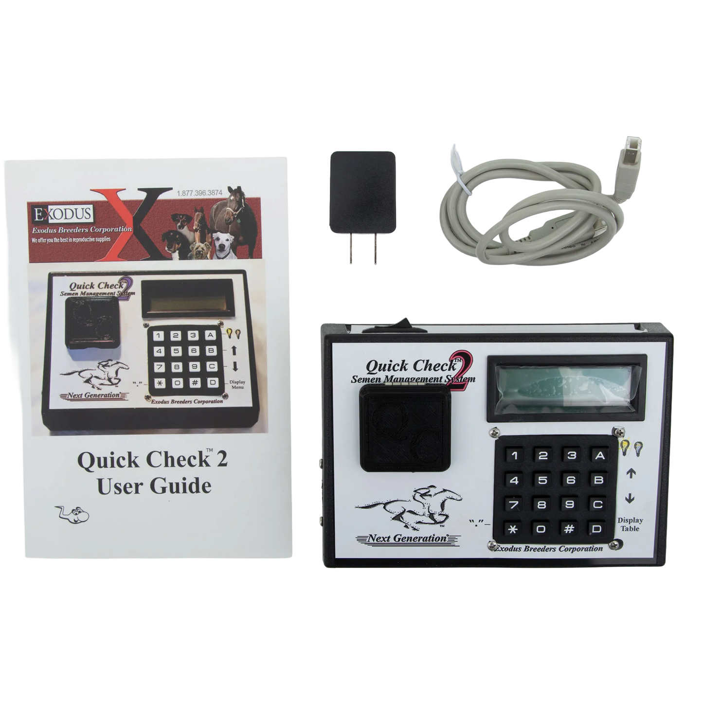Quick Check Semen Counting System,"Testing unit with keypad, cable, power adapter, and user guide"