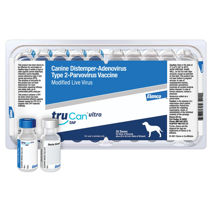 TruCan™ Ultra DAP (Ultra Duramune DAP),"Vaccine tray pack with two vials and diluent, including blue-capped vial"