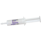 Conquer®,"White oral gel syringe with ridged plunger"