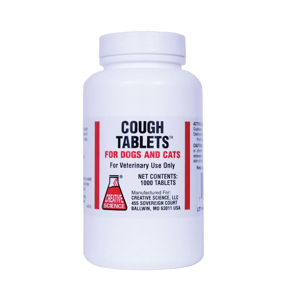 Cough Tablets™ for Dogs and Cats,"White pill bottle with front label"