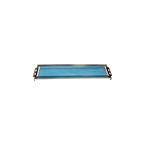 Straw Rack, .5cc,"Rectangular rack with blue insert and metal end brackets"