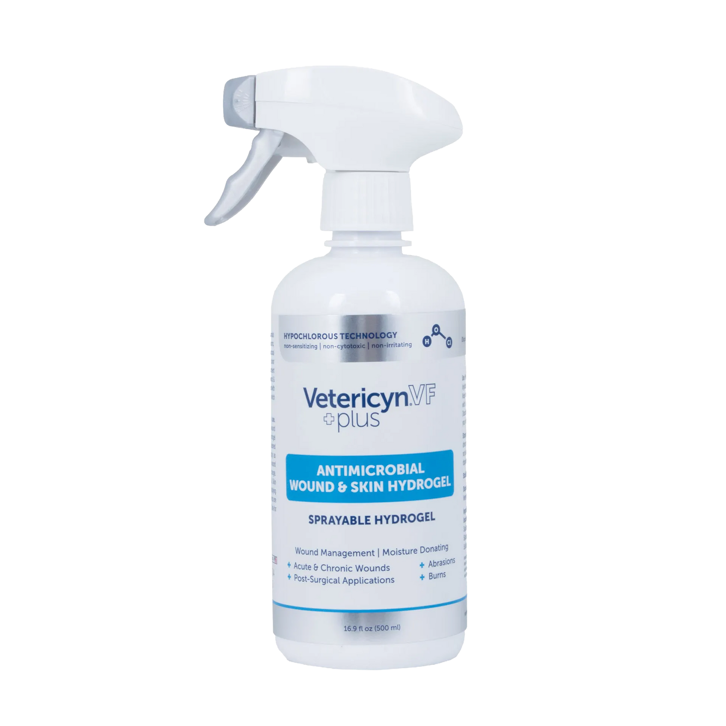 Vetericyn® VF Plus Wound & Skin Care,"White spray bottle with trigger nozzle and blue label"
