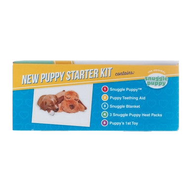 Snuggle Puppy Starter Kit,"Product box with puppy photo and starter kit contents list"