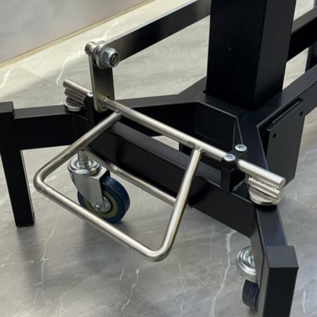 Premium Electric Table by TZGroom,"Electric grooming table base with caster wheels and foot pedal"