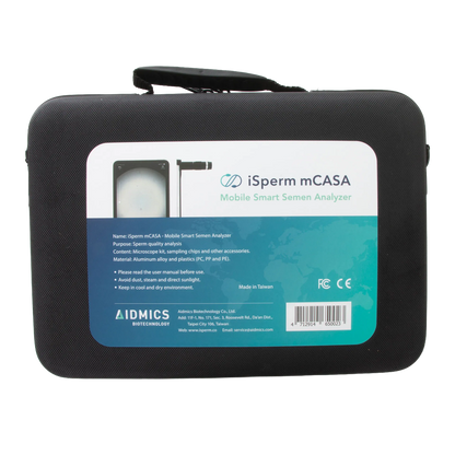 iSperm Semen Analyzer,"Black zippered carrying case with top handle and front label"