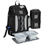 Drop Bottom Week Away Backpack,"Backpack with detachable pouch, two collapsible bowls, and feeding mat"