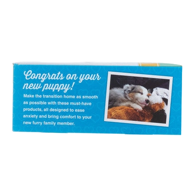 Snuggle Puppy Starter Kit,"Blue package insert card with sleeping puppy photo"