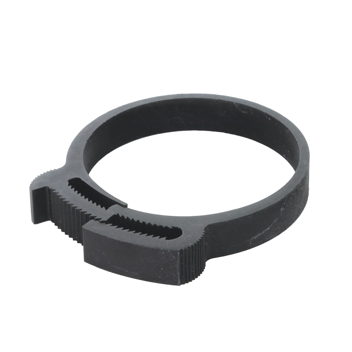 ARS Plastic Clamps,"Black adjustable ring clamp with serrated ends"