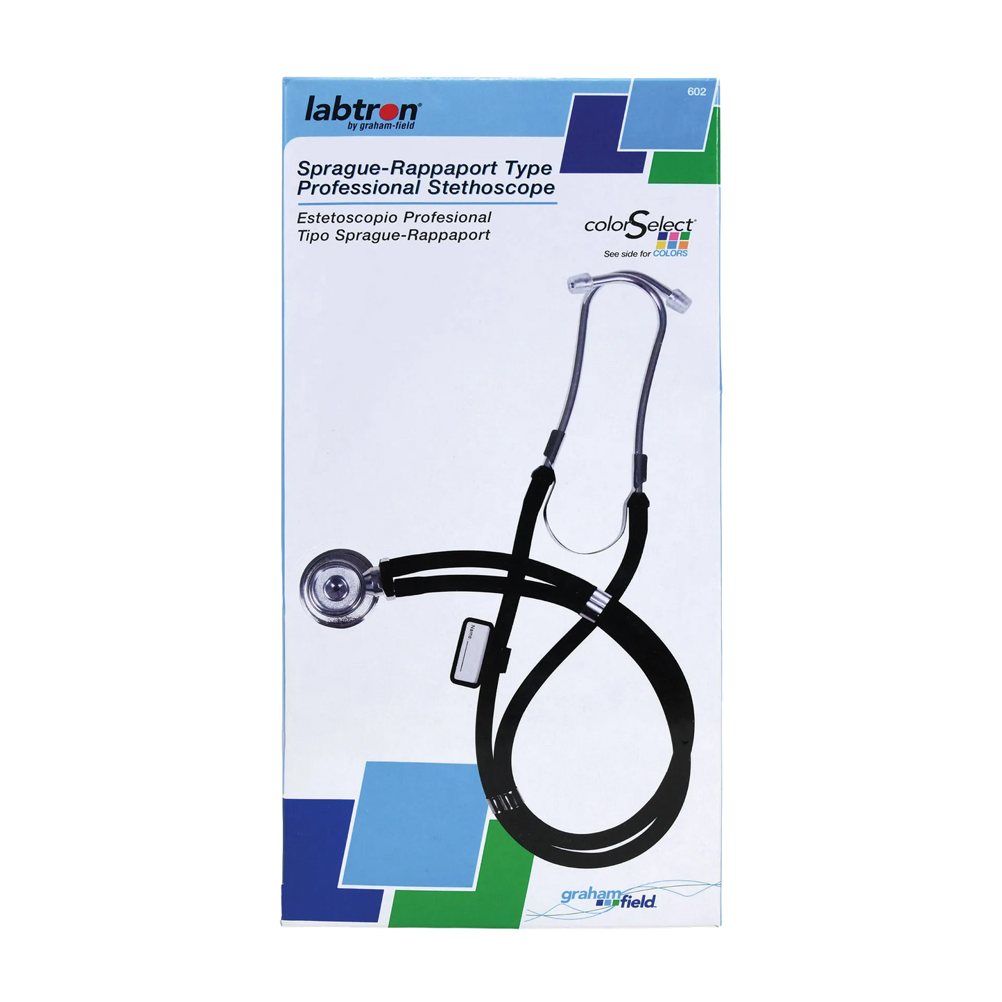 Sprague Rappaport Stethoscope,"Retail box with stethoscope image on front"