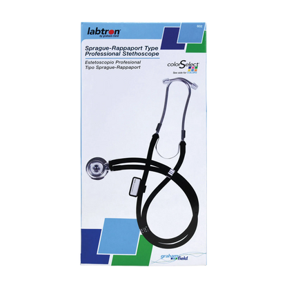 Sprague Rappaport Stethoscope,"Retail box with stethoscope image on front"