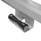Dog Grooming Electric Tub with Sliding Door by Waggz,"Close-up of black control lever under tub edge"
