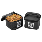 Replacement Insulated Dog Food Carriers,"Two black insulated carriers, one open and one closed"