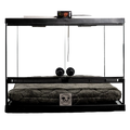 Puppywarmer® Puppy Incubator,"Glass-front incubator with digital display and gray bed"