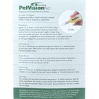 PetVisionPro®,"Back label close-up with dropper tip and directions panel"