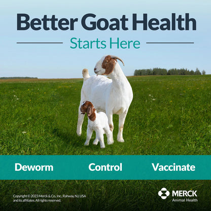 Safe-Guard® Dewormer for Goats Cattle,"Adult goat and kid standing in grassy field"