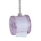 Shred Master,"Clear hanging cylindrical shredder with chain and paper strip"