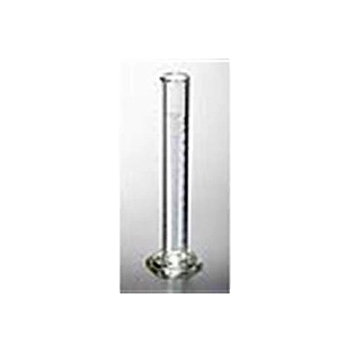 Graduated Glass Cylinder,"Tall clear glass graduated cylinder with round base"
