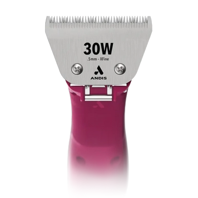 Emerge Clipper Pink with Wide 30 Blade by Andis,"Pink clipper with silver wide blade"