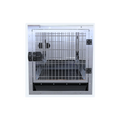 Stainless Steel Cage Module by Waggz,"Front view of barred cage with black tray"