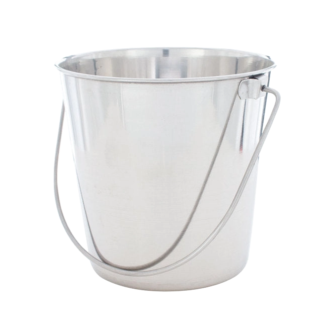Stainless Steel Pails,"Stainless steel pail with wire handle"