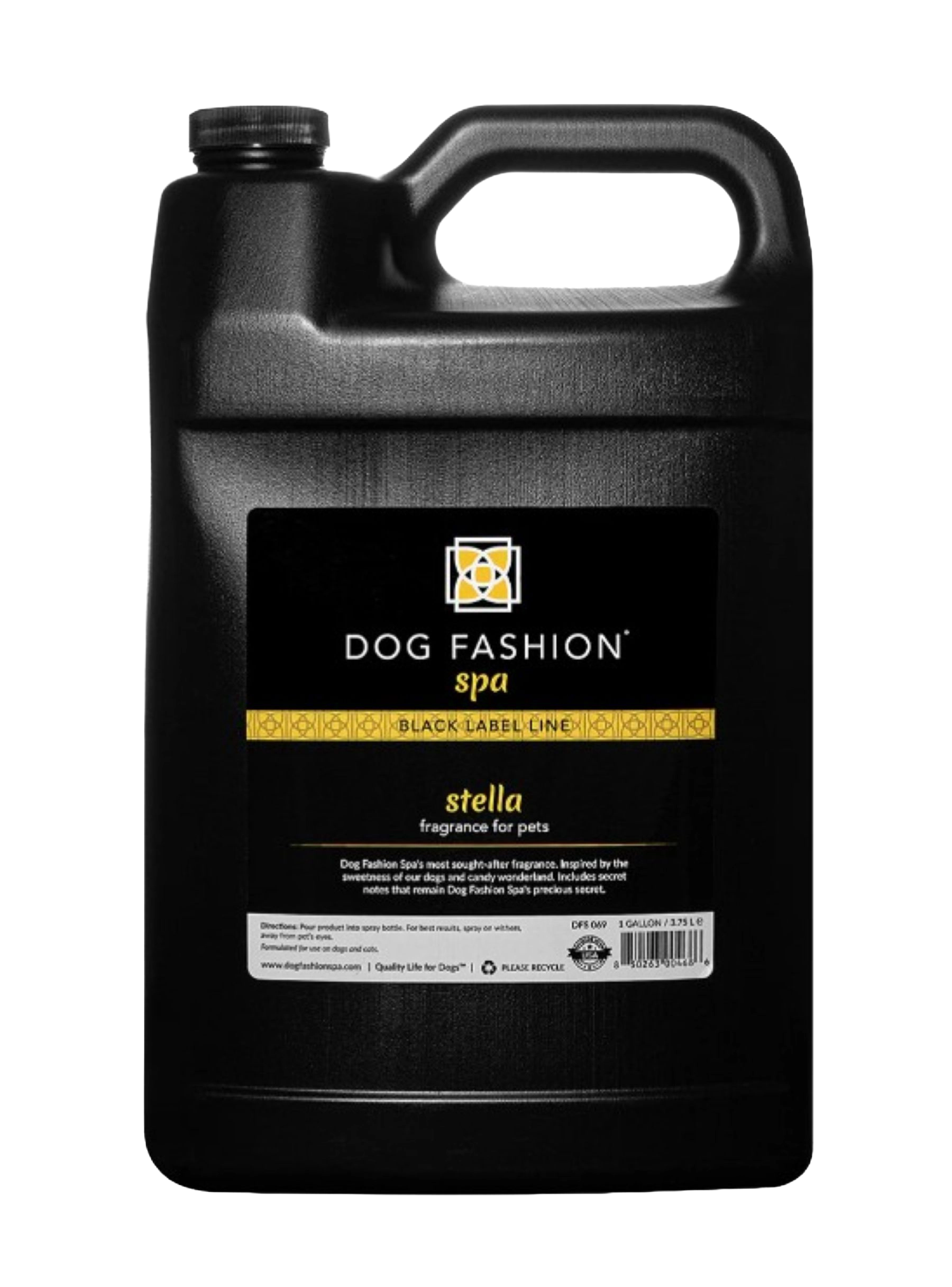 Stella Fragrance,"Black gallon jug with handle and screw cap"