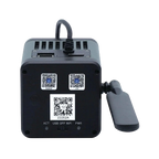 MegaVID WiFi 12MP Camera,"Rear view of camera with cable and side antenna"
