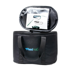 Flexineb® System Storage Case,"Open black storage case with handles and interior insert"