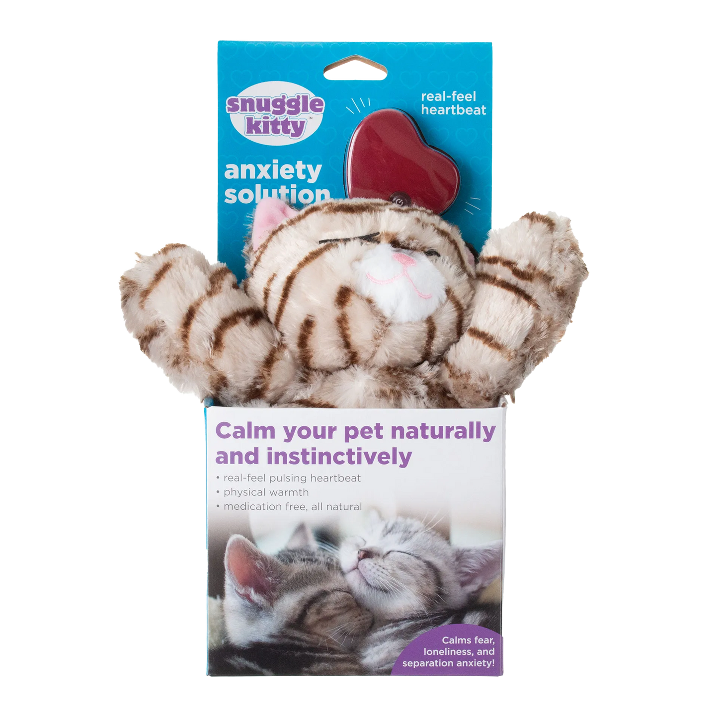 Snuggle Puppy & Kitten,"Plush striped kitten in retail box with red heart insert"