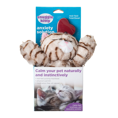Snuggle Puppy & Kitten,"Plush striped kitten in retail box with red heart insert"