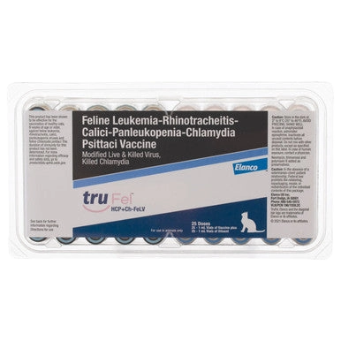 TruFel™ HCP+CH-FELV (Feloguard Plus 4 + LvK),"Plastic tray with boxed vaccine vials"