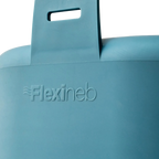Flexineb® E3 Portable Equine Nebulizer Complete System with 2 Standard Med Cups,"Blue nebulizer body close-up with handle slot"